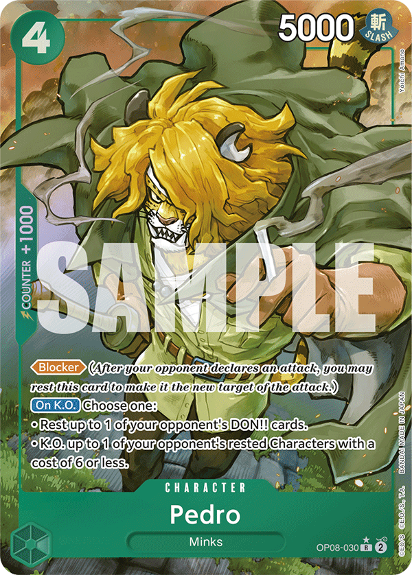 Carte Pedro OP08-030_p1 Rare Alt Art — One Piece TCG OP-08 Two Legends (Bandai)