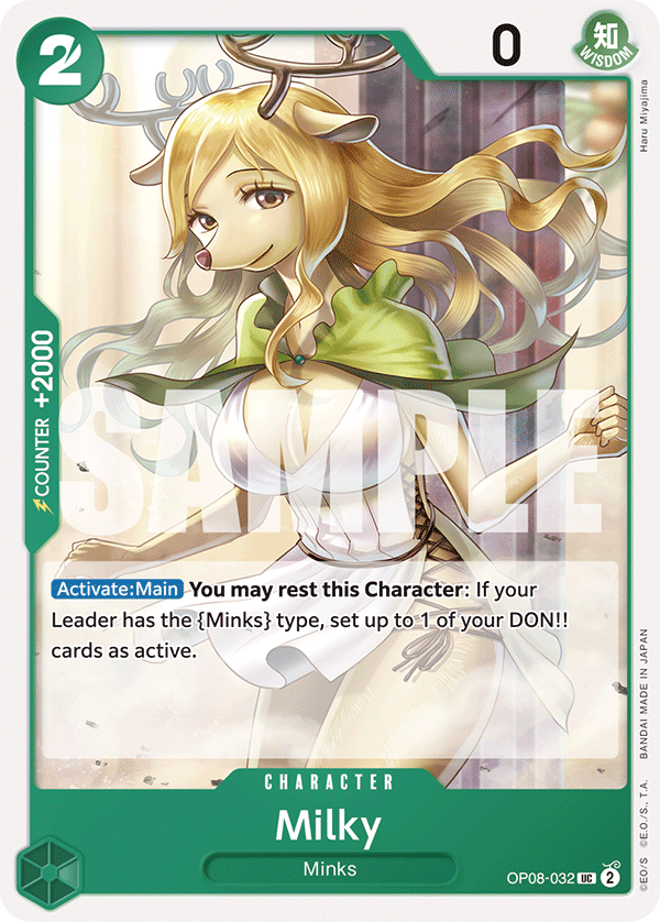 Carte Milky OP08-032 Uncommon — One Piece TCG OP-08 Two Legends (Bandai)