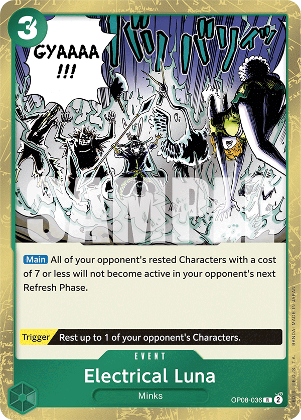 Carte Electrical Luna OP08-036 Rare — One Piece TCG OP-08 Two Legends (Bandai)