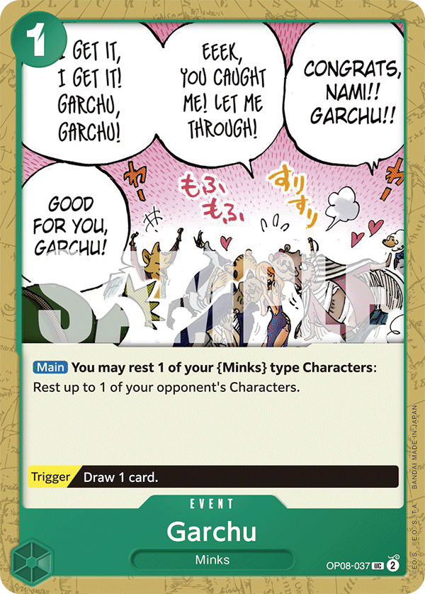 Carte Garchu OP08-037 Uncommon — One Piece TCG OP-08 Two Legends (Bandai)