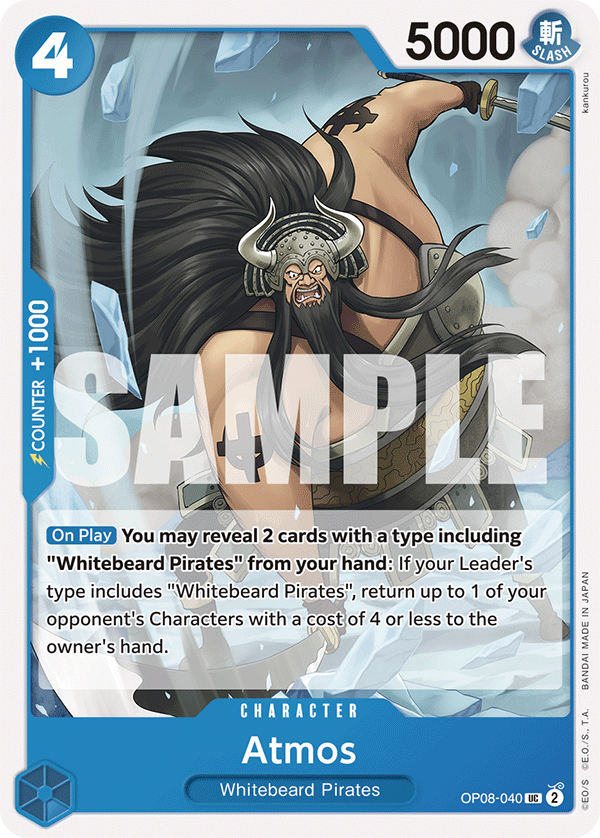 Carte Atmos OP08-040 Uncommon — One Piece TCG OP-08 (Bandai)