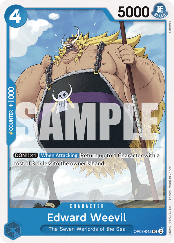 Carte Edward Weevil OP08-042 Uncommon — One Piece TCG OP-08 (Bandai)