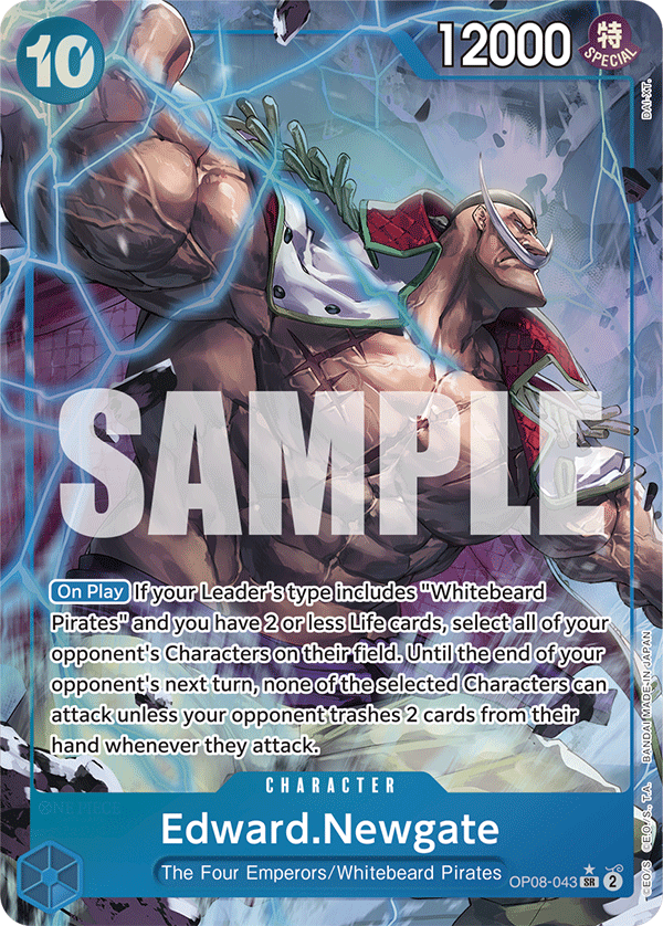 Carte Edward.Newgate OP08-043_p1 Super Rare — One Piece TCG OP-08 (Bandai)