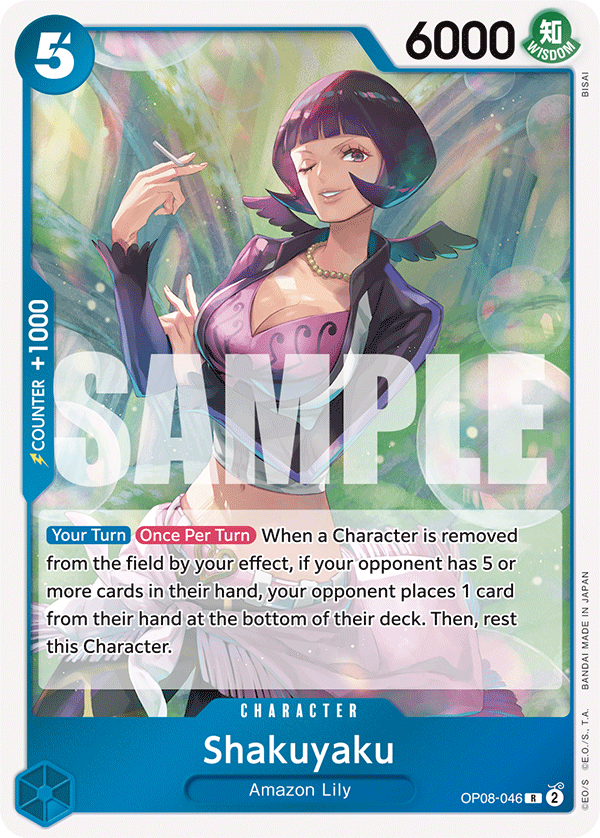 Carte Shakuyaku OP08-046 Rare — One Piece TCG OP-08 Two Legends (Bandai)