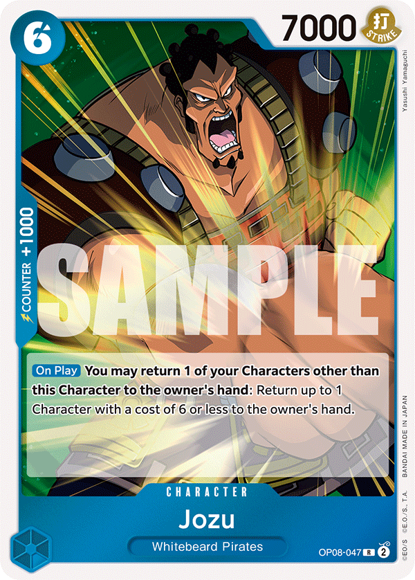 Carte Jozu OP08-047 Rare — One Piece TCG OP-08 (Bandai)