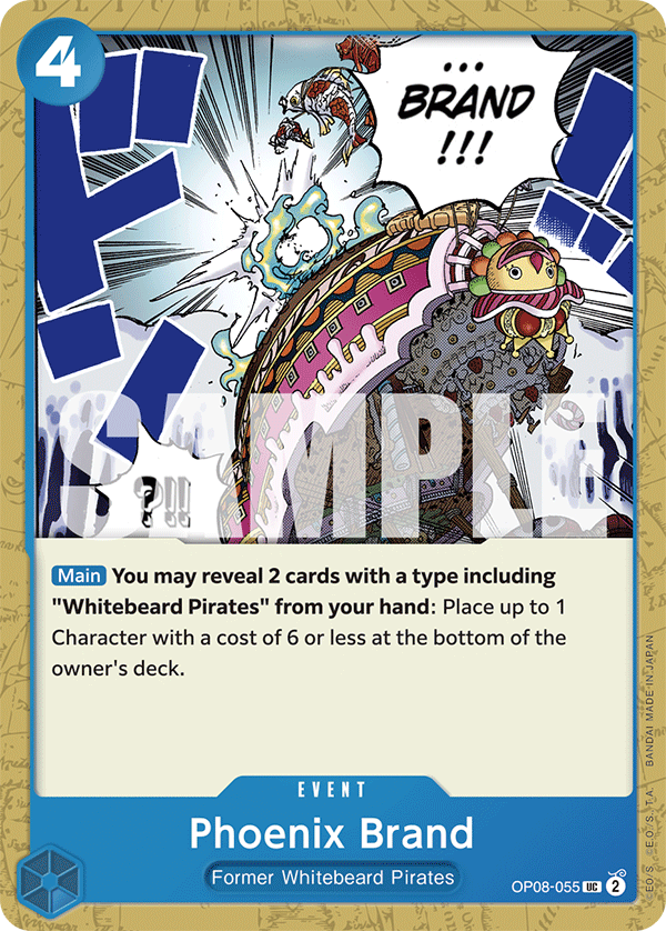 Carte Phoenix Brand OP08-055 Uncommon — One Piece TCG OP-08 Two Legends (Bandai)
