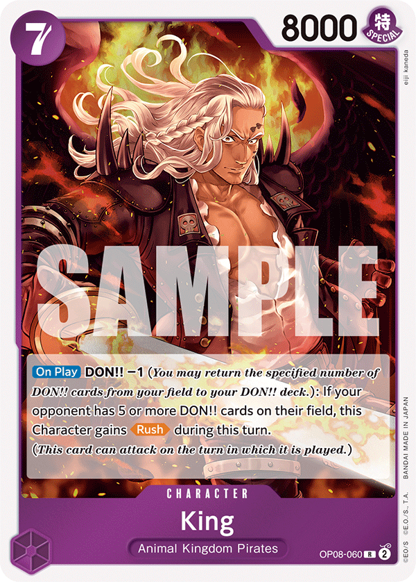 Carte King OP08-060 Rare — One Piece TCG OP-08 (Bandai)