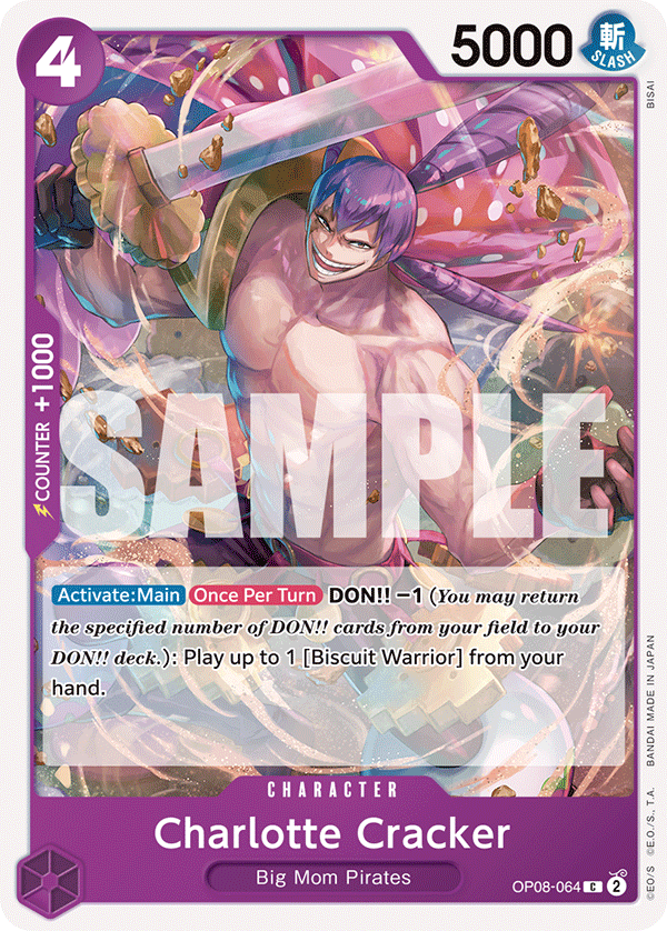 Carte Charlotte Cracker OP08-064 Common — One Piece TCG OP-08 Two Legends (Bandai)