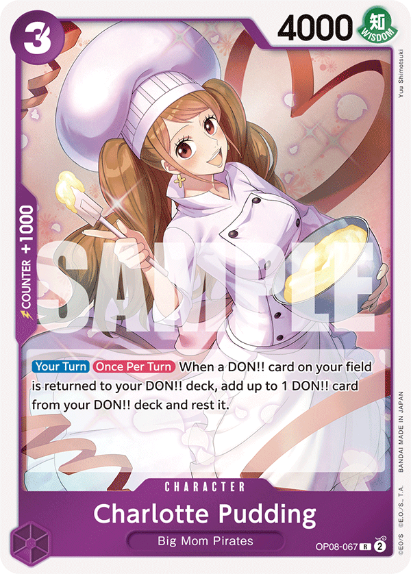 Carte Charlotte Pudding OP08-067 Rare — One Piece TCG OP-08 Two Legends (Bandai)