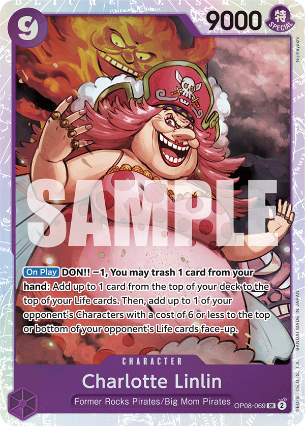 Carte Charlotte Linlin OP08-069 Super Rare — One Piece TCG OP-08 Two Legends (Bandai)