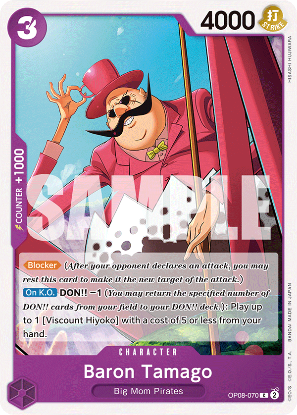Carte Baron Tamago OP08-070 Common — One Piece TCG OP-08 Two Legends (Bandai)