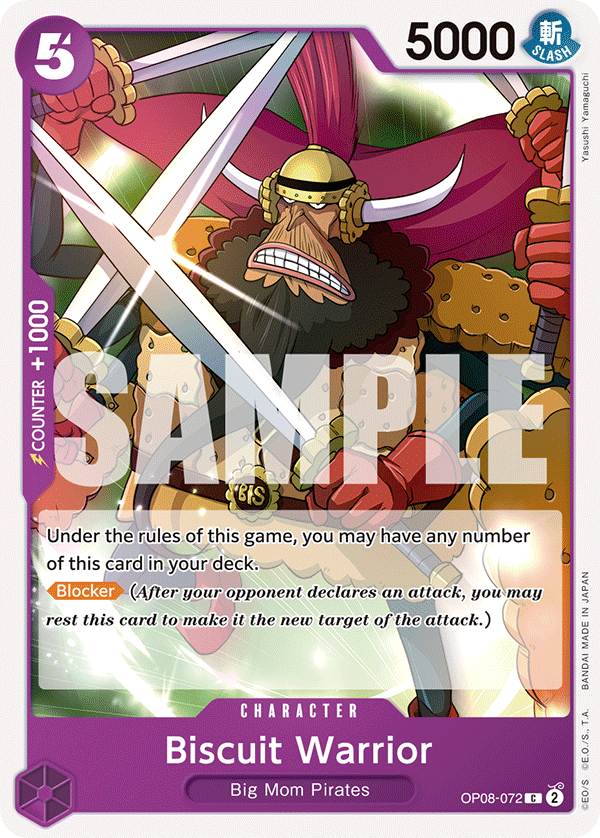 Carte Biscuit Warrior OP08-072 Common — One Piece TCG OP-08 Two Legends (Bandai)
