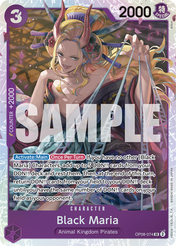 Carte Black Maria OP08-074 Super Rare — One Piece TCG OP-08 Two Legends (Bandai)