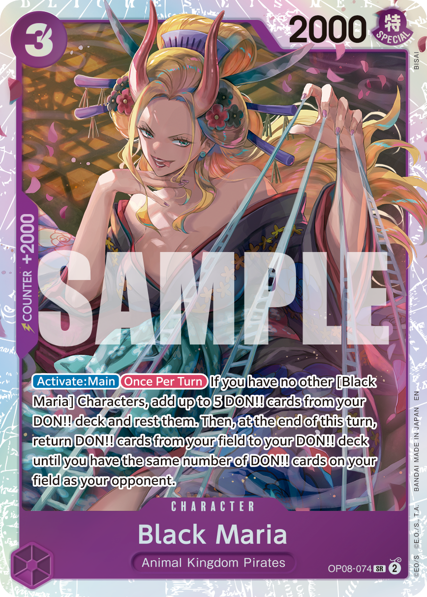 Black Maria OP08-074_r1 (Super Rare) — Serial V.1 Serial