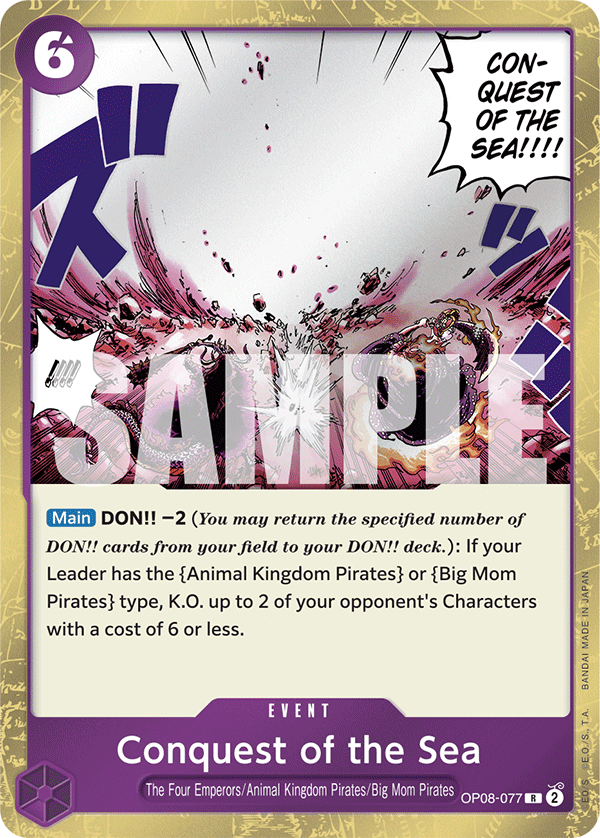 Carte Conquest of the Sea OP08-077 Rare — One Piece TCG OP-08 Two Legends (Bandai)