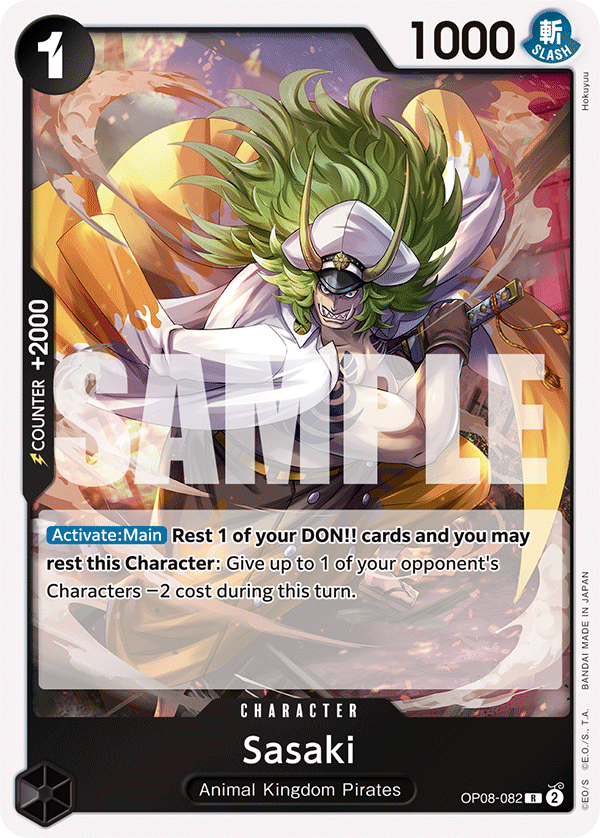 Carte Sasaki OP08-082 Rare — One Piece TCG OP-08 Two Legends (Bandai)