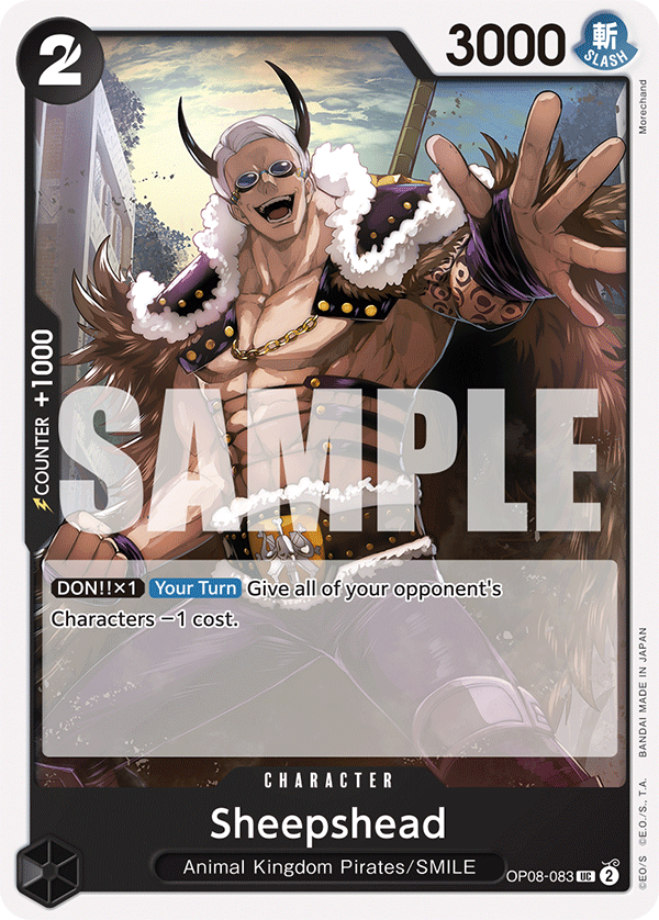 Carte Sheepshead OP08-083 Uncommon — One Piece TCG OP-08 Two Legends (Bandai)