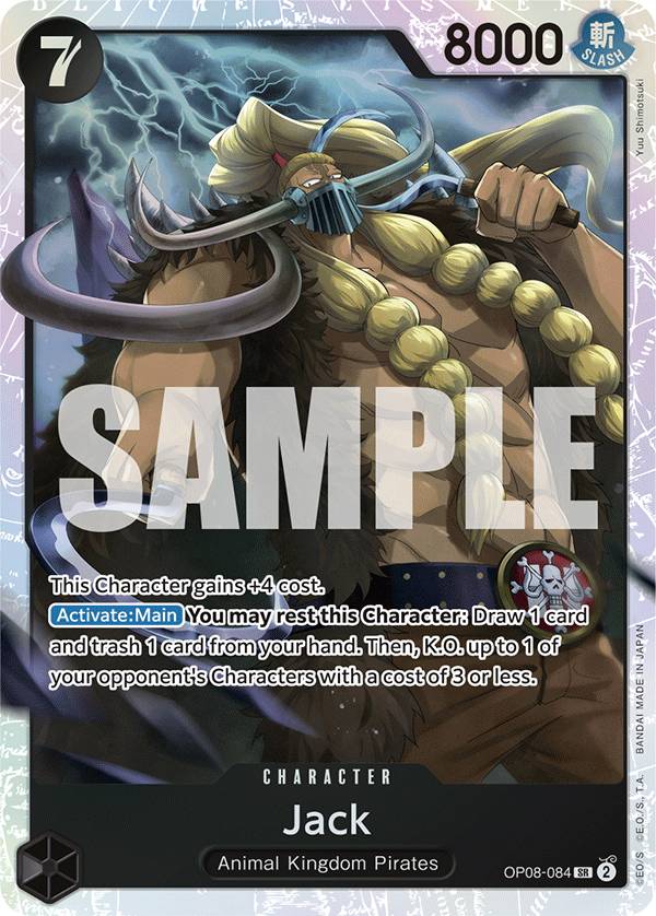 Carte Jack OP08-084 Super Rare — One Piece TCG OP-08 Two Legends (Bandai)