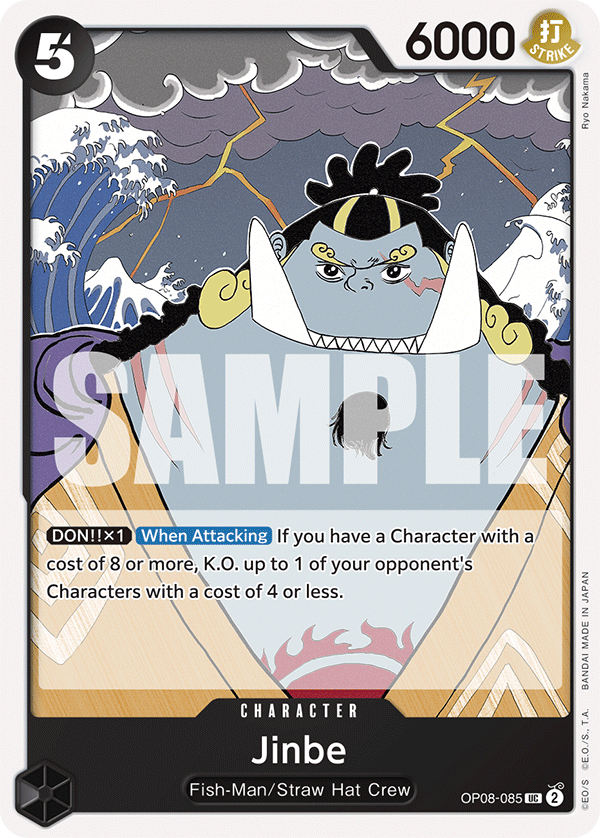 Carte Jinbe OP08-085 Uncommon — One Piece TCG OP-08 Two Legends (Bandai)