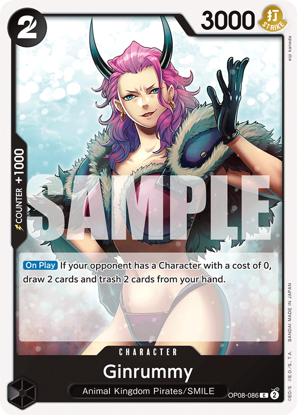 Carte Ginrummy OP08-086 Common — One Piece TCG OP-08 Two Legends (Bandai)