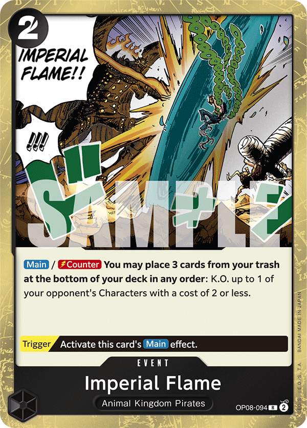 Carte Imperial Flame OP08-094 Rare — One Piece TCG OP-08 Two Legends (Bandai)