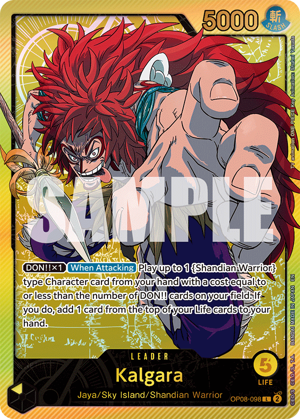 Carte Kalgara OP08-098_p2 Leader Alt Art — One Piece TCG EB-02 Anime 25th Collection (Bandai)