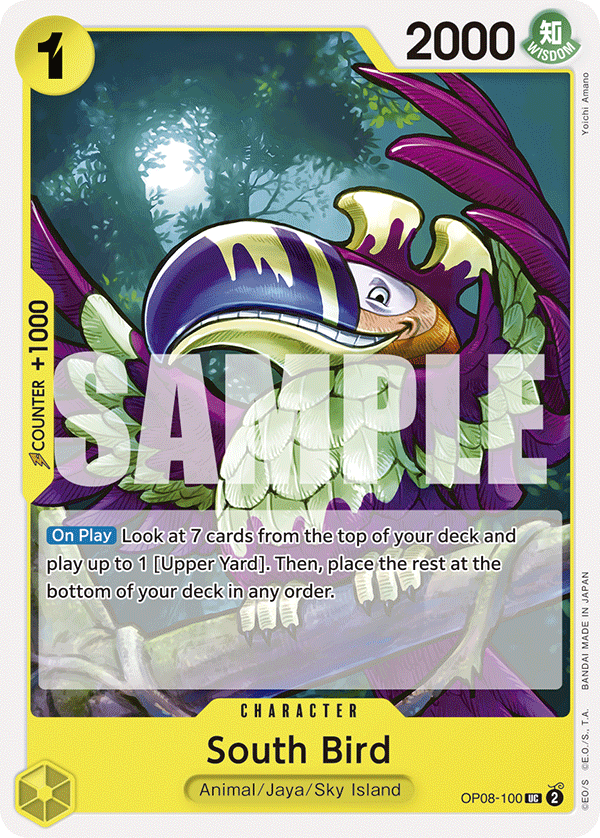 Carte South Bird OP08-100 Uncommon — One Piece TCG OP-08 (Bandai)