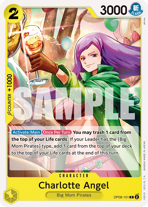 Carte Charlotte Angel OP08-101 Common — One Piece TCG OP-08 Two Legends (Bandai)