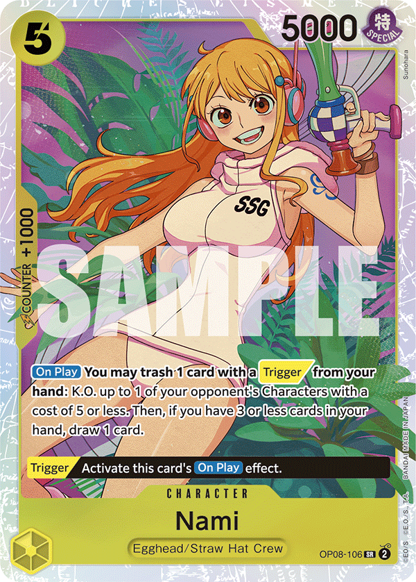 Carte Nami OP08-106 Super Rare — One Piece TCG OP-08 Two Legends (Bandai)
