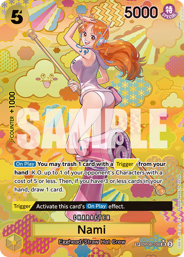 Carte Nami OP08-106_p2 Special — One Piece TCG OP-09 (Bandai)