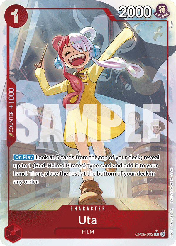 Carte Uta OP09-002_p1 Rare — One Piece TCG OP-09 (Bandai)