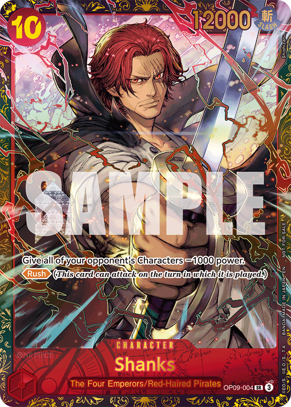 Carte Shanks OP09-004_p4 Special — One Piece TCG OP-13 (Bandai)