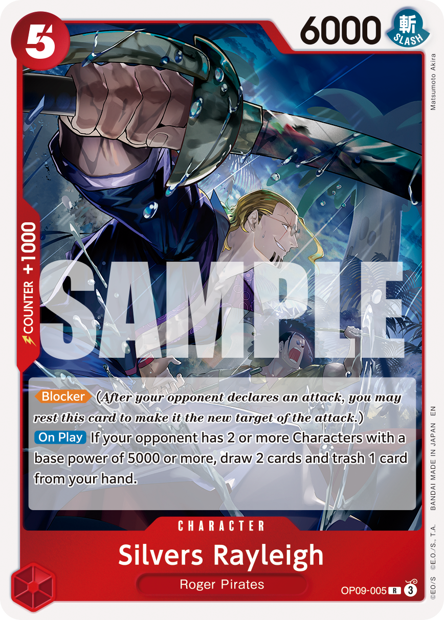 Carte Silvers Rayleigh OP09-005_r1 Rare Serial — One Piece TCG PRB-02 The Best Vol. 2 (Bandai)