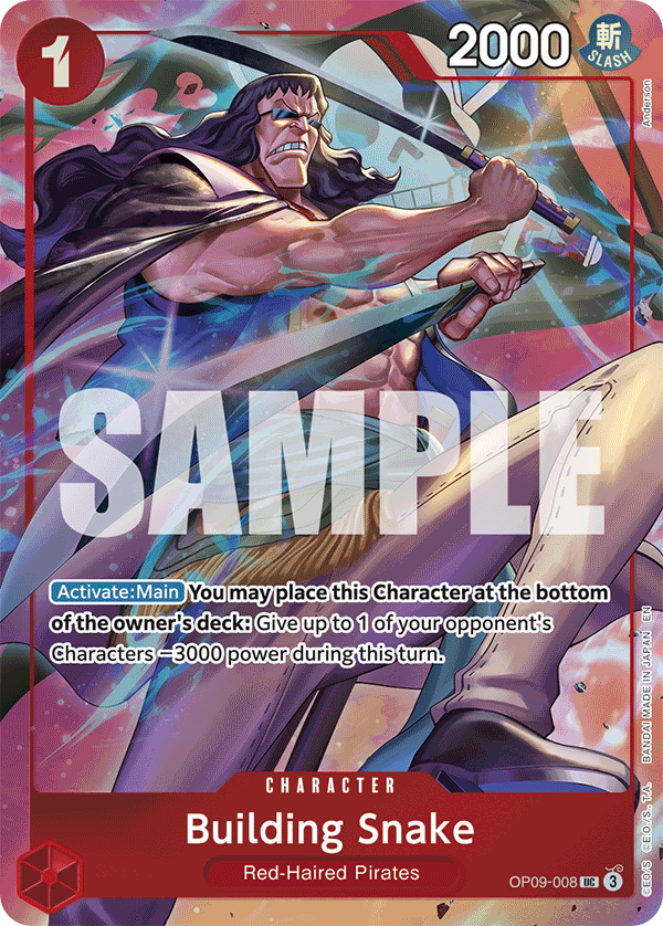 Carte Building Snake OP09-008_p1 Uncommon Alt Art — One Piece TCG OTHER One Piece Products (Bandai)