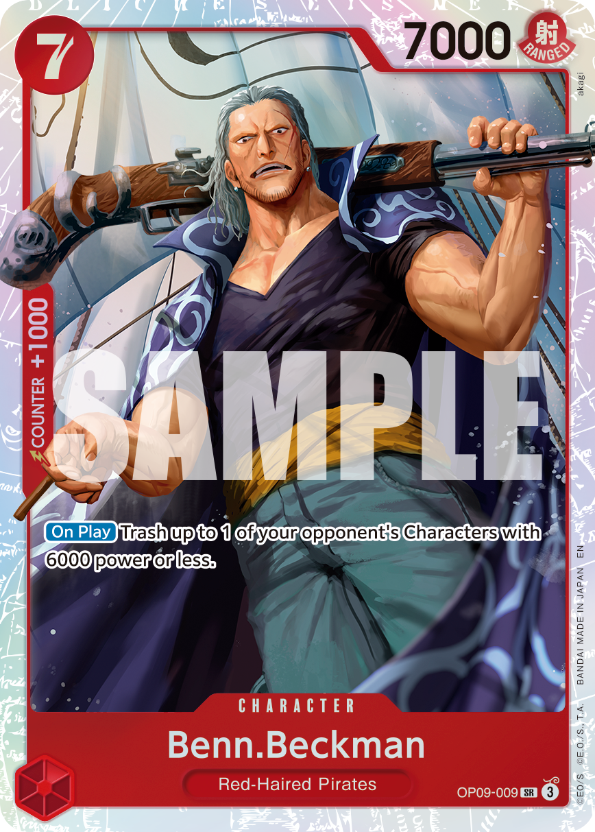 Carte Ben Beckmann OP09-009_r1 Super Rare — One Piece TCG PRB-02 (Bandai)