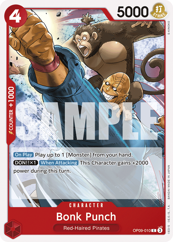 Carte Bonk Punch OP09-010 Common — One Piece TCG OP-09 Emperors in the New World (Bandai)