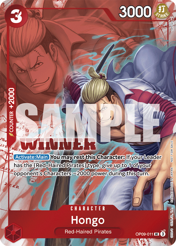 Hongo OP09-011_p2 (Uncommon) — V.3 Alt Art