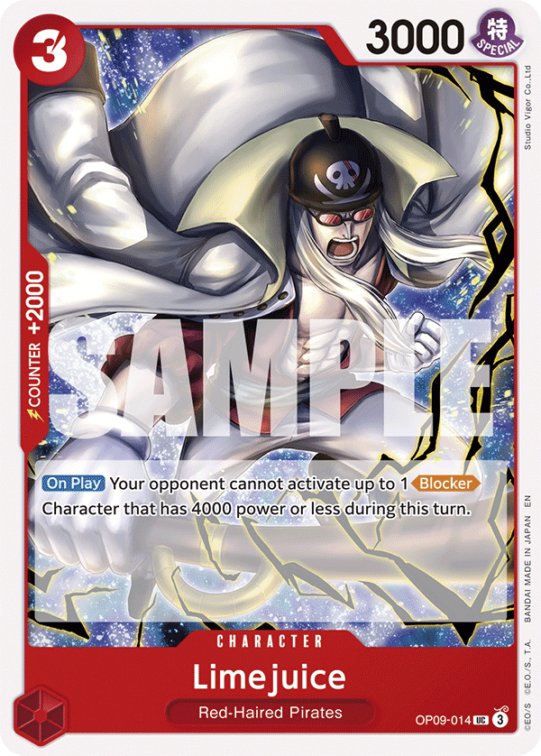 Carte Limejuice OP09-014_r1 Uncommon Serial — One Piece TCG ST-23 Starter Deck: Red Shanks (Bandai)