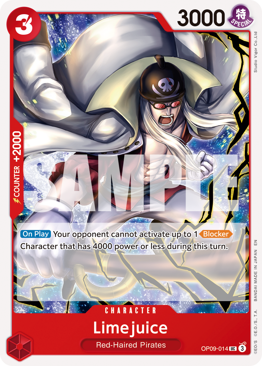 Carte Limejuice OP09-014_r2 Uncommon Serial — One Piece TCG PRB-02 The Best Vol. 2 (Bandai)