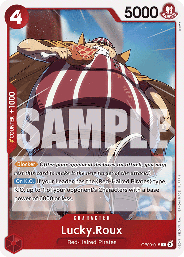 Carte Lucky Roo OP09-015 Rare — One Piece TCG OP-09 Emperors in the New World (Bandai)