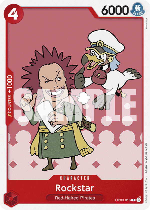 Carte Rockstar OP09-016 Common — One Piece TCG OP-09 Emperors in the New World (Bandai)