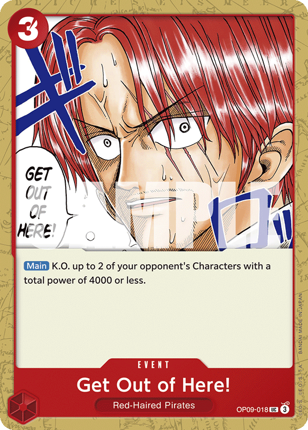 Carte Disparais OP09-018 Uncommon — One Piece TCG OP-09 Emperors in the New World (Bandai)