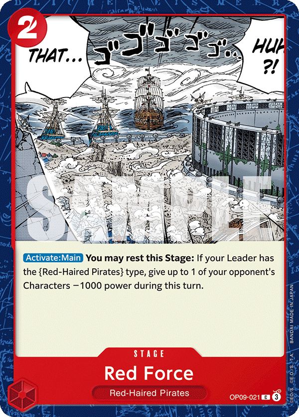 Carte Red Force OP09-021 Common — One Piece TCG OP-09 Emperors in the New World (Bandai)