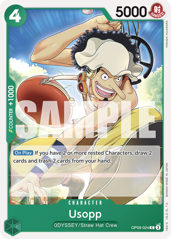 Carte Usopp OP09-024 Common — One Piece TCG OP-09 (Bandai)