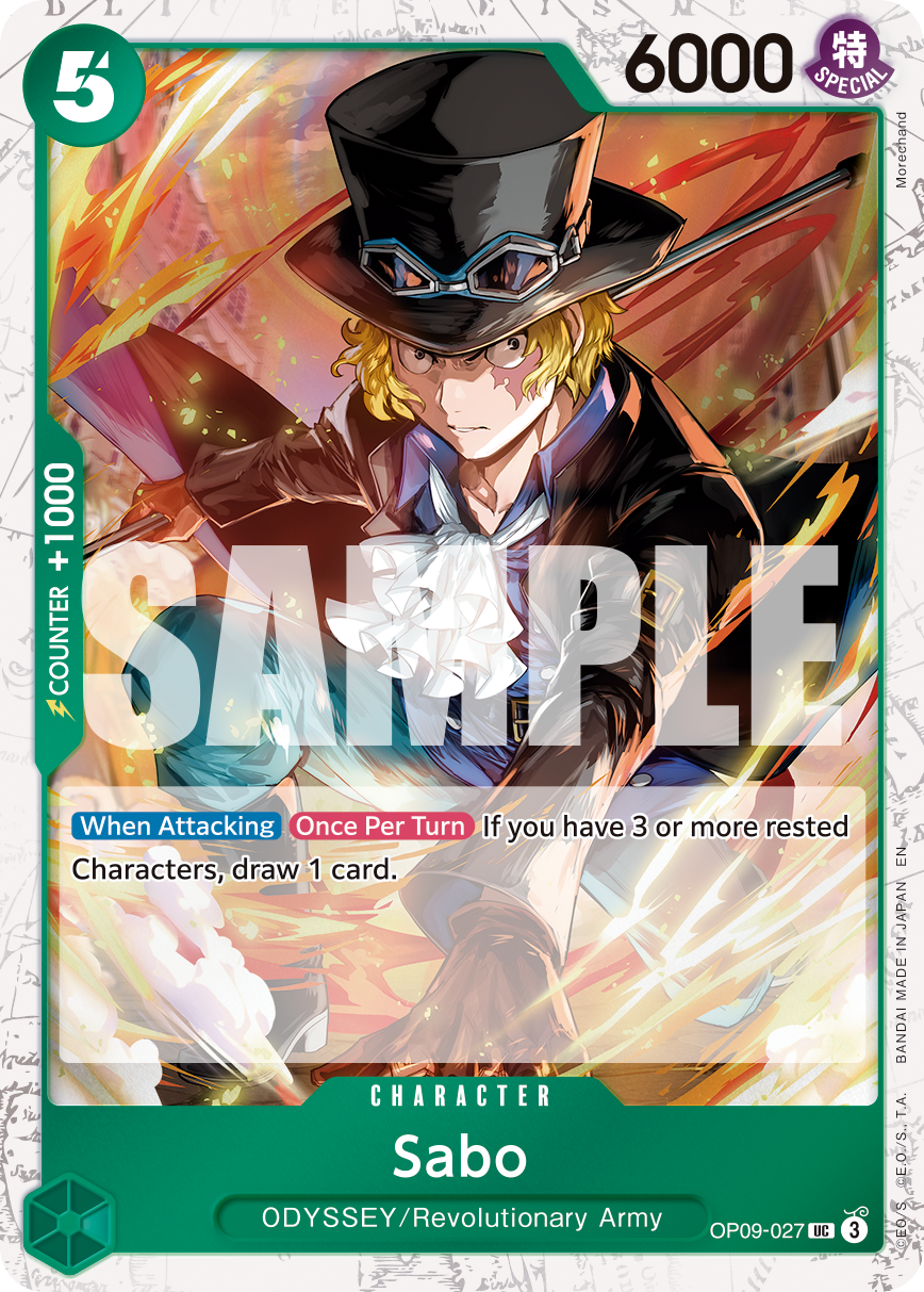 Carte Sabo OP09-027_p1 Uncommon Alt Art — One Piece TCG PRB-02 The Best Vol. 2 (Bandai)