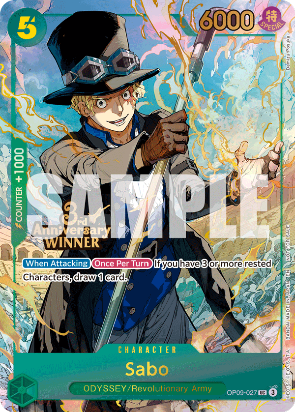 Sabo OP09-027_p3 (Uncommon) — V.4 Alt Art