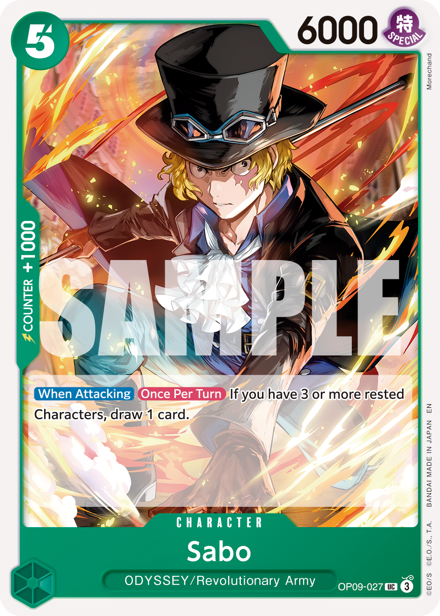 Carte Sabo OP09-027_r1 Uncommon Serial — One Piece TCG PRB-02 The Best Vol. 2 (Bandai)