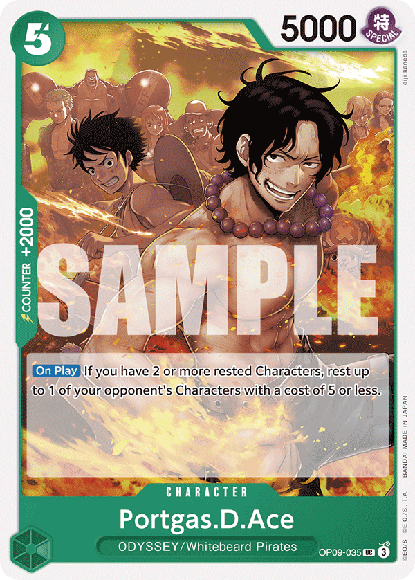 Carte Portgas D. Ace OP09-035 Uncommon — One Piece TCG OP-09 Emperors in the New World (Bandai)