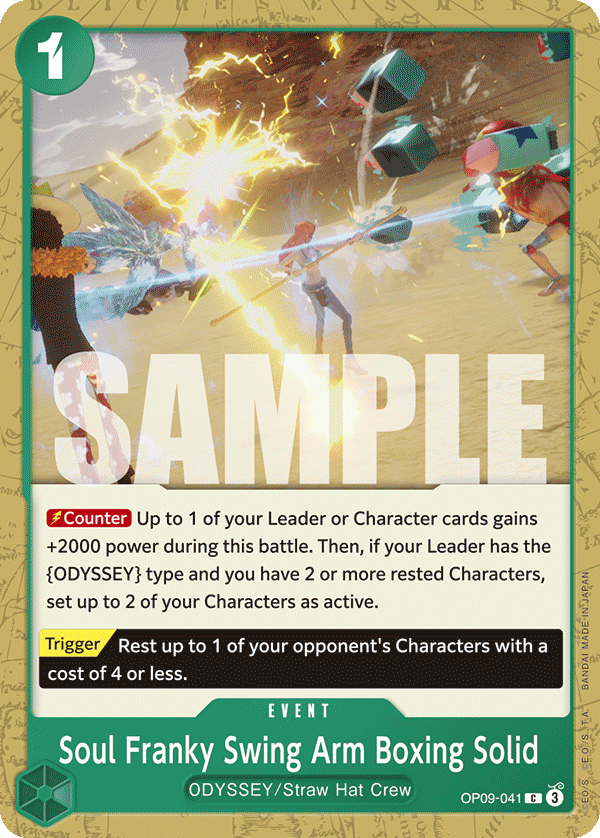 Carte Soul Franky Swing Arm Boxing Solid OP09-041 Common — One Piece TCG OP-09 Emperors in the New World (Bandai)