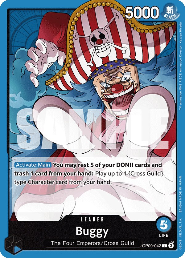Carte Baggy OP09-042 Leader — One Piece TCG OP-09 (Bandai)